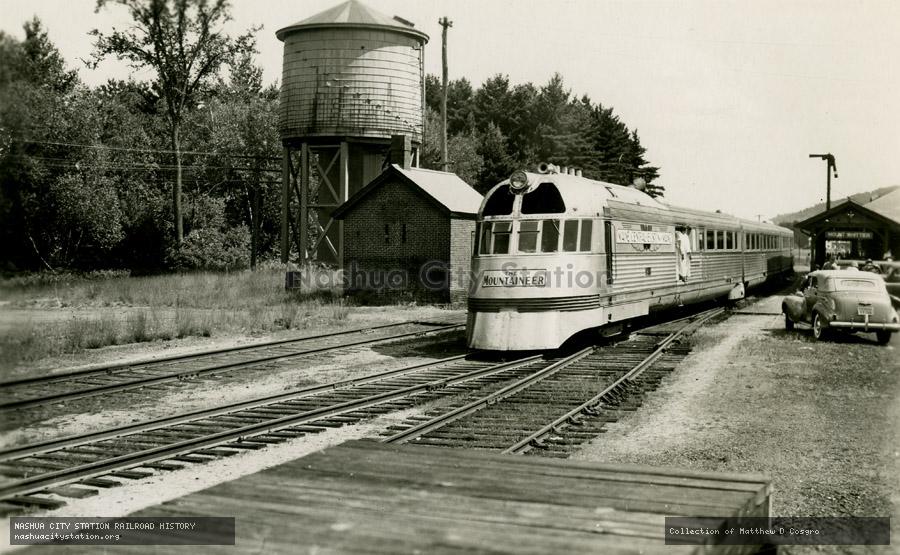Postcard: West Ossipee, New Hampshire,  Mt. Whittier Station Boston & Maine Railroad
